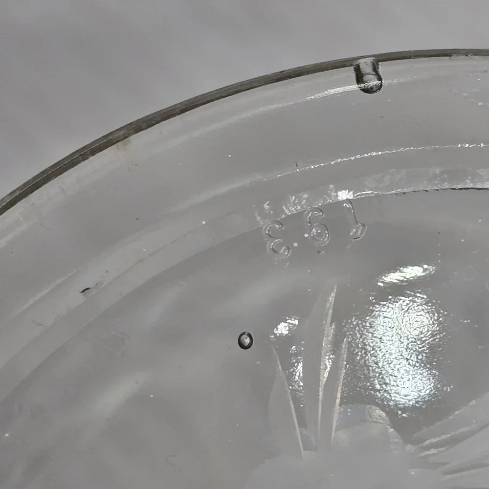 Vintage Pyrex 193 Clear Etched Floral Oval Glass Replacement Lid